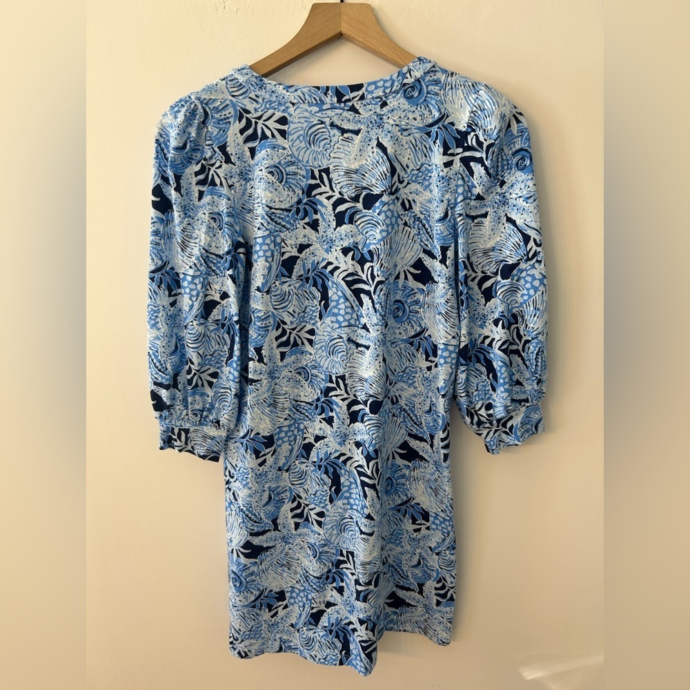 Lilly Pulitzer Women’s Cass Dress in Bonaire Blue Coastal Constellation, Size XS - Picture 9 of 12